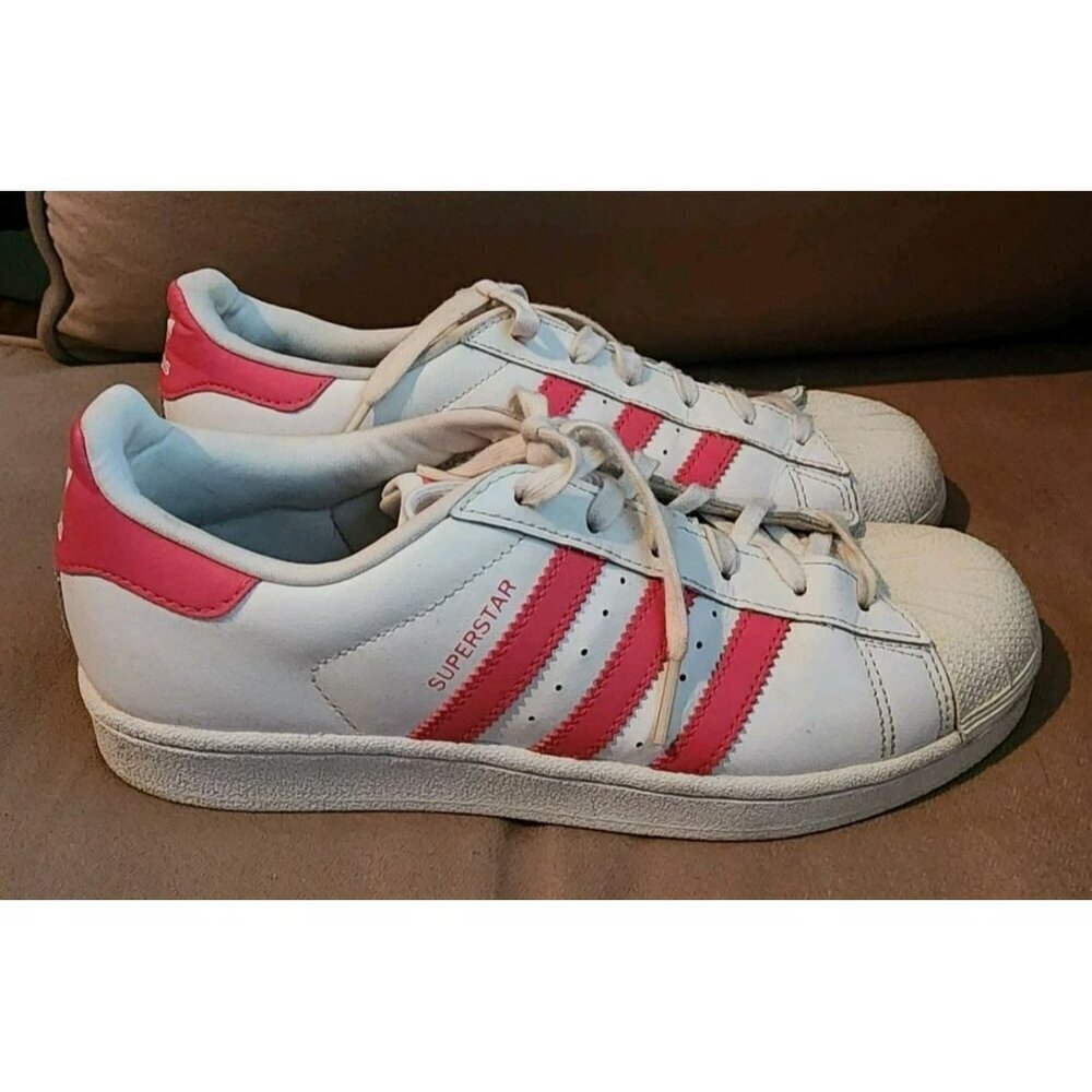 Adidas Superstar J Kids Casual Sneaker Size 6 CG6608 Pink White - Picture 3 of 8